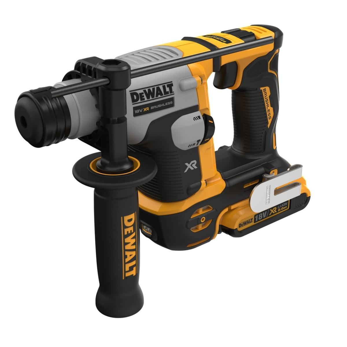 Dewalt DCH172D2-GB 18V XR Brushless SDS Plus Rotary Hammer Drill with 2 x 2.0Ah Battery, Charger & Carry Case