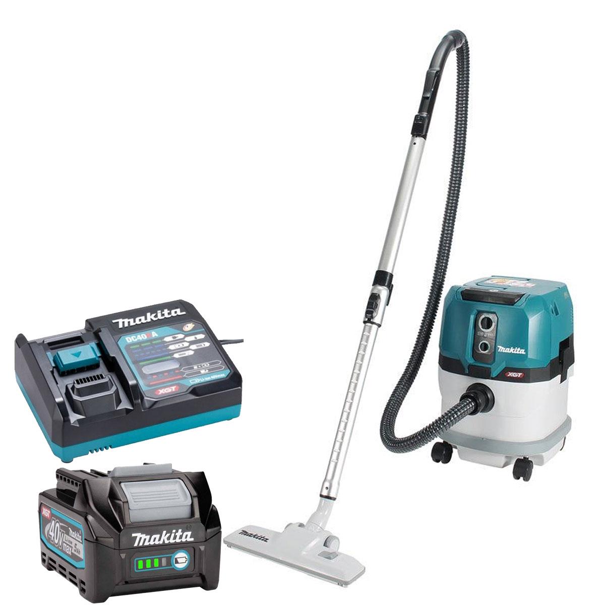 Makita VC003GLZ 40Vmax XGT Brushless L-Class Dust Extractor with 1 x 5.0Ah Battery & Charger