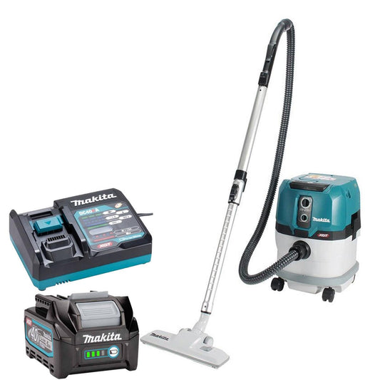 Makita VC003GLZ 40Vmax XGT Brushless L-Class Dust Extractor with 1 x 5.0Ah Battery & Charger