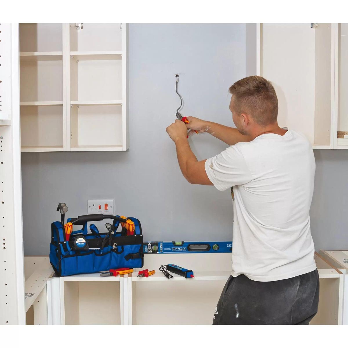 Draper DTKELECTKTB Electricians Tote Bag Tool Kit 04319