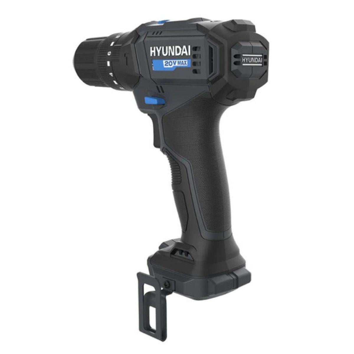 Hyundai HD20S-50TT 20V Cordless Hammer Drill  1 X 2Ah Battery and Charger With 75 Piece Accessory Kit in Carry Case