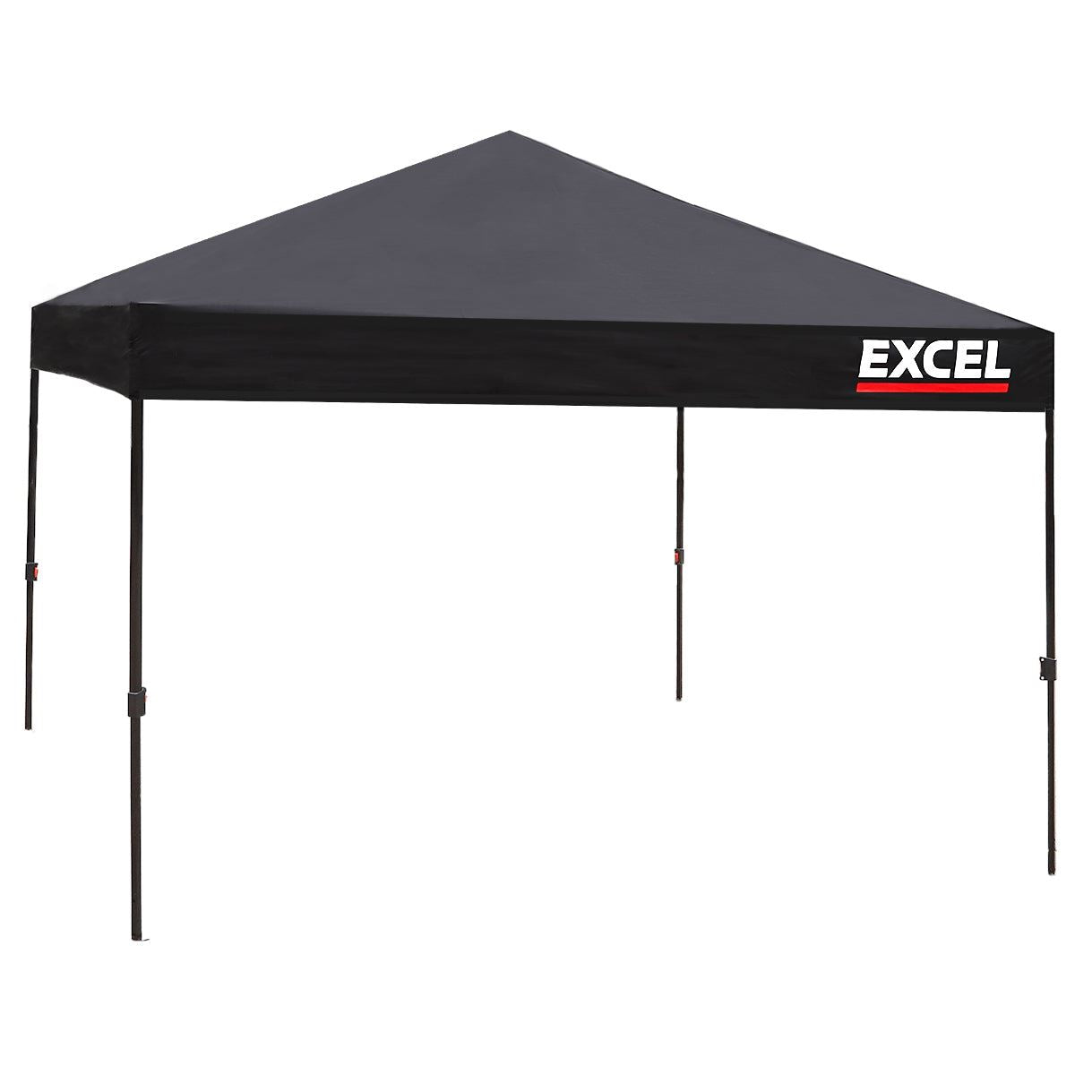 Excel Steel Gazebo 3m x 3m Black with Storage Bag
