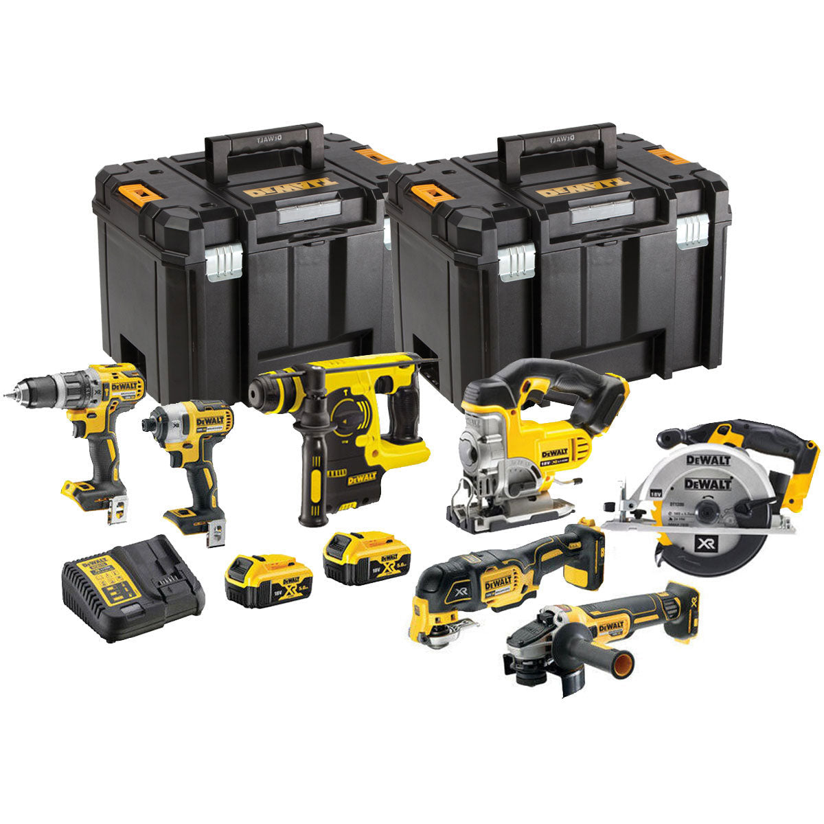 Dewalt DCK755PTX XR Li-Ion 18V 7 Piece Kit 2 x 5.0Ah Batteries
