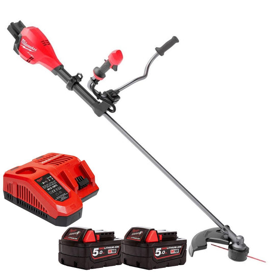 Milwaukee M18F2BCU-0 36V FUEL Brushless Brush Cutter with 2 x 5.0Ah Battery & Charger