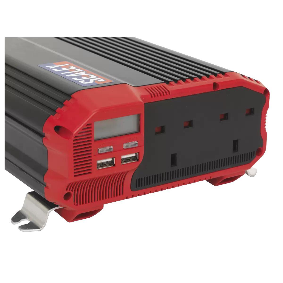 Sealey PI1500 1500W Power Inverter Modified Sine Wave 230V