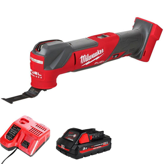 Milwaukee M18FMT-0 18V Fuel Brushless Multi Tool with 1 x 3.0Ah Battery & Charger