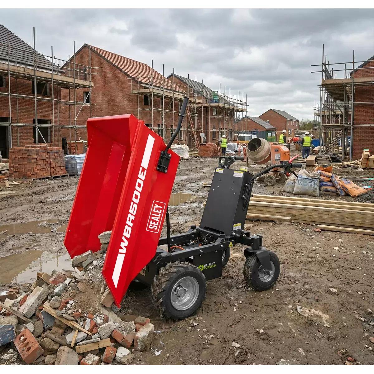 Sealey WBR500E 48V Electric Mini Dumper Weight Capacity 500kg & Bucket Capacity 236L