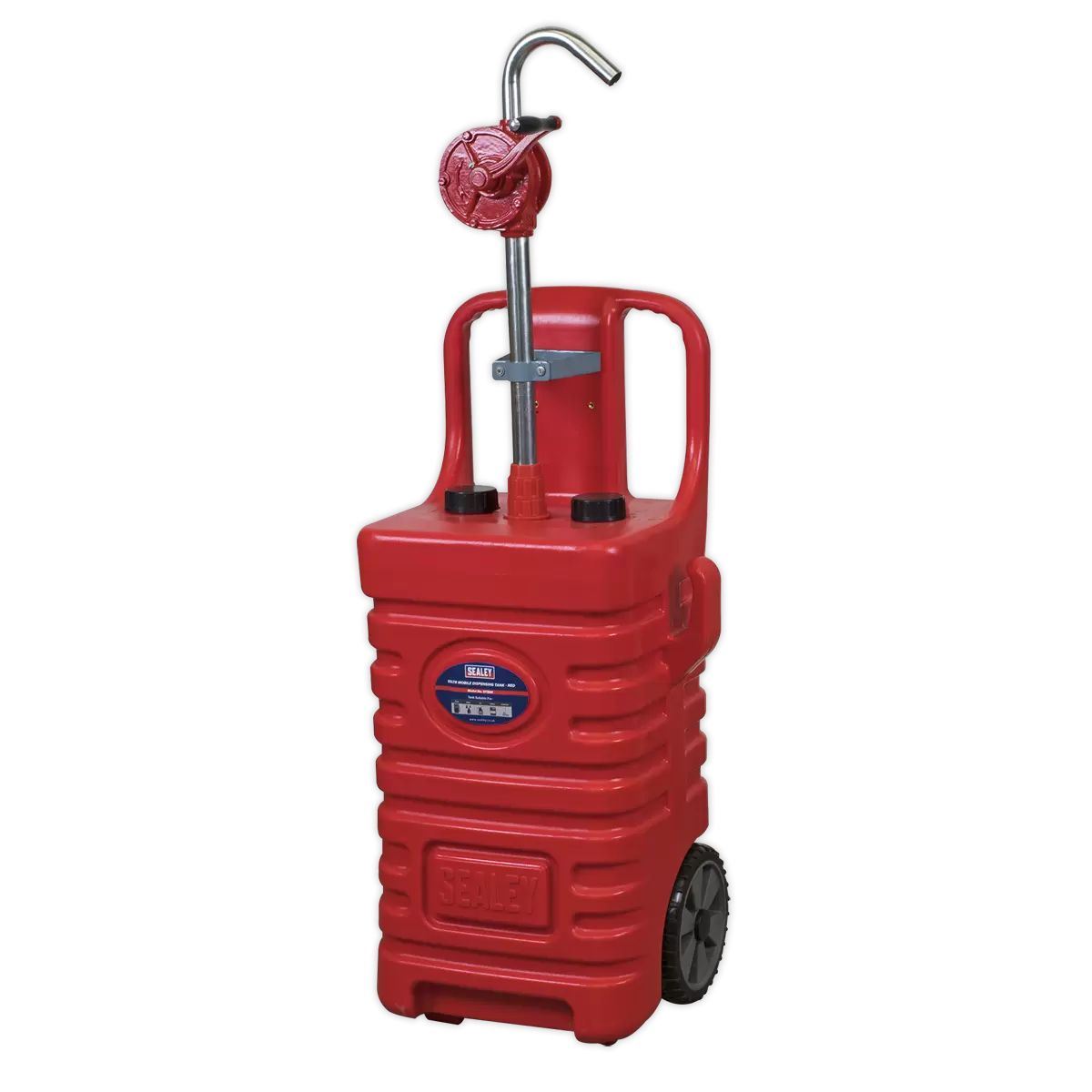Sealey DT55RCOMBO1 Mobile Dispensing Tank 55ltr with Oil Rotary Pump Red
