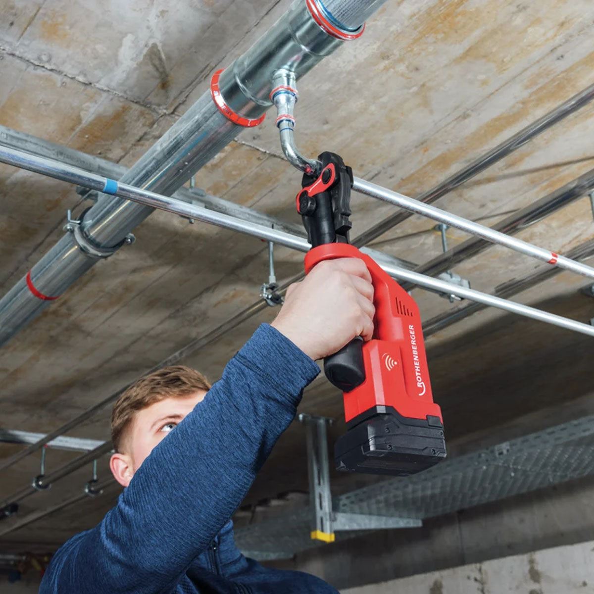 Rothenberger Romax Compact III Set SV15-22-28, 2Ah, UK, AMP press machine for system-dependent 1000004278