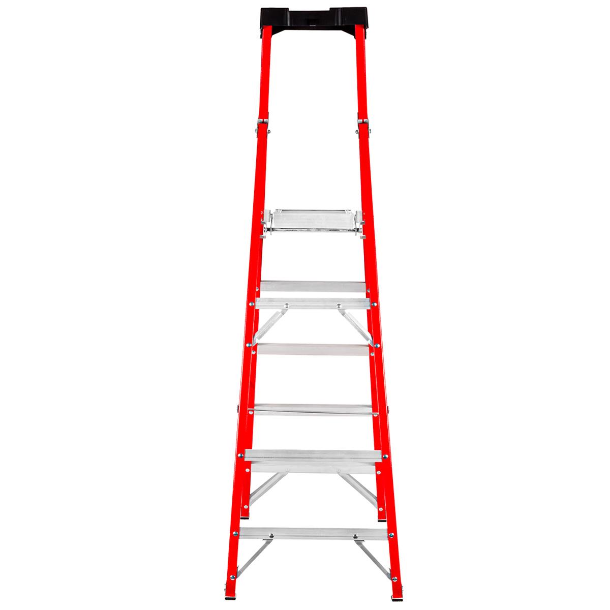 Excel Electricians Fibreglass Platform Step Ladder 5 Tread 1.81m EN131