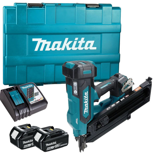 Makita DBN900ZK 18V Brushless Framing Nailer Saw with 2 x 6.0Ah Battery Charger & Case