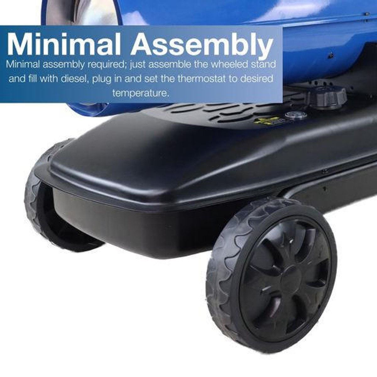 Hyundai HY215DKH Diesel or Kerosene Space Heater, 1500m3 Coverage, Thermostat 63kW/230V