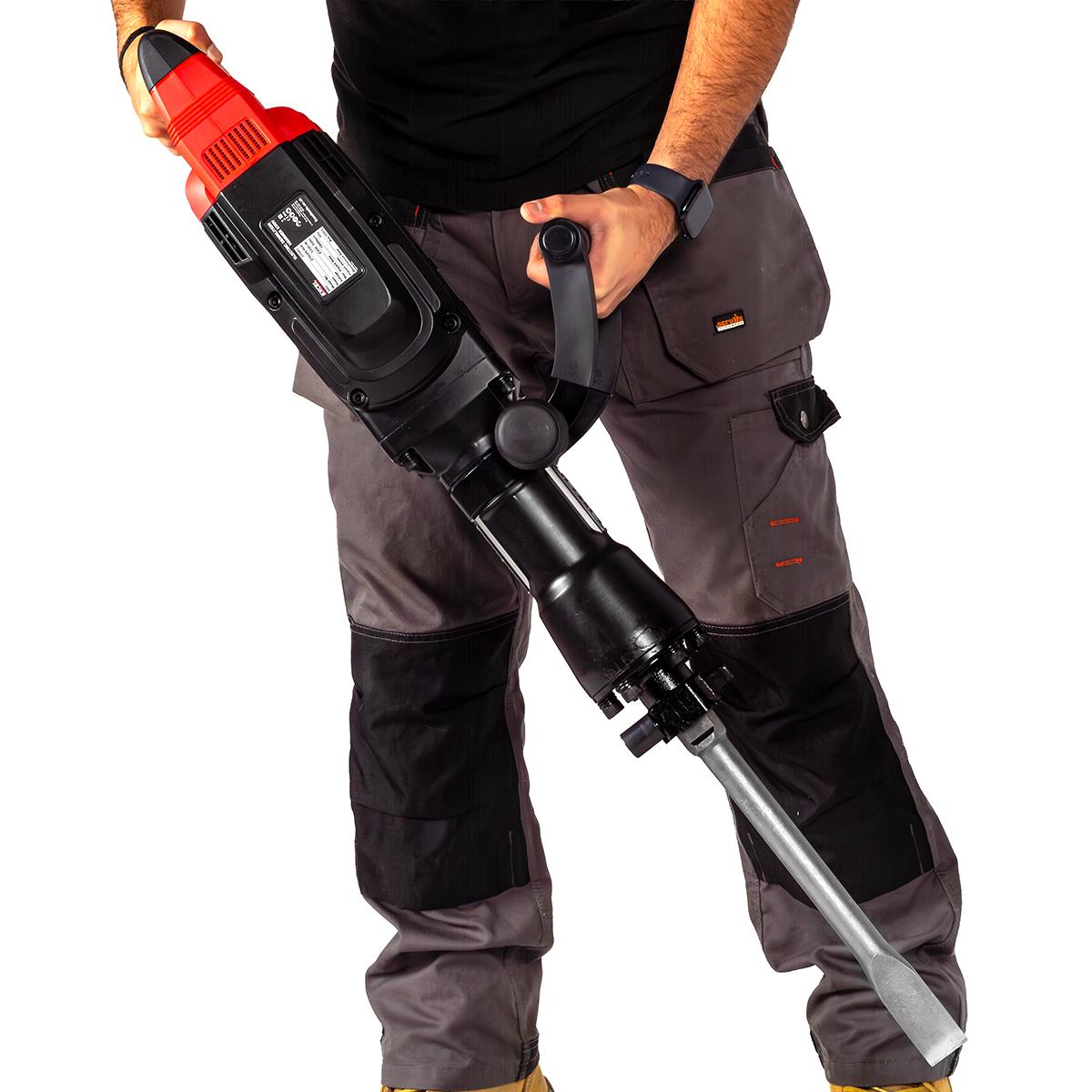 Excel 1700W 55J Hex Shank Demolition Hammer 230V with Case & Chisels