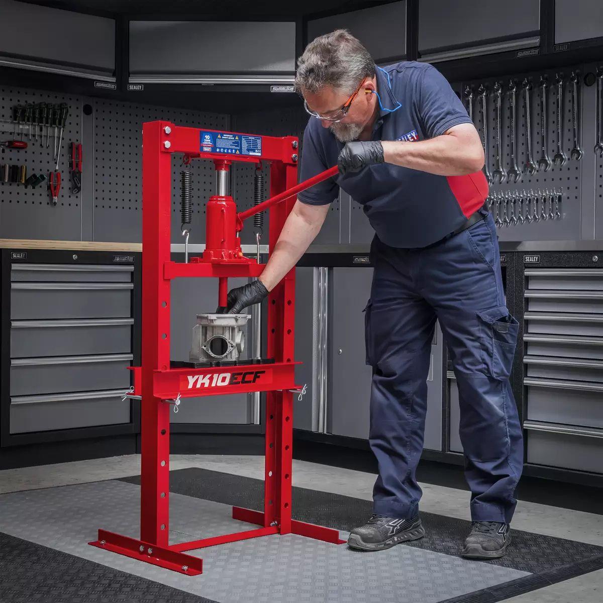Sealey YK10ECF 10tonne Hydraulic Press Economy Floor Type