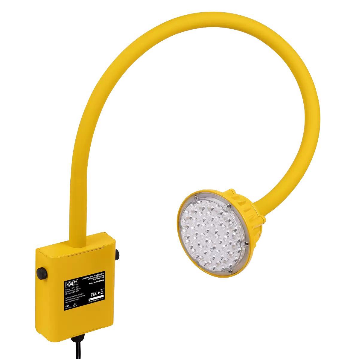 Sealey LED20WDL Loading Bay Floodlight with Flexible Arm Smd Led 20W/230V