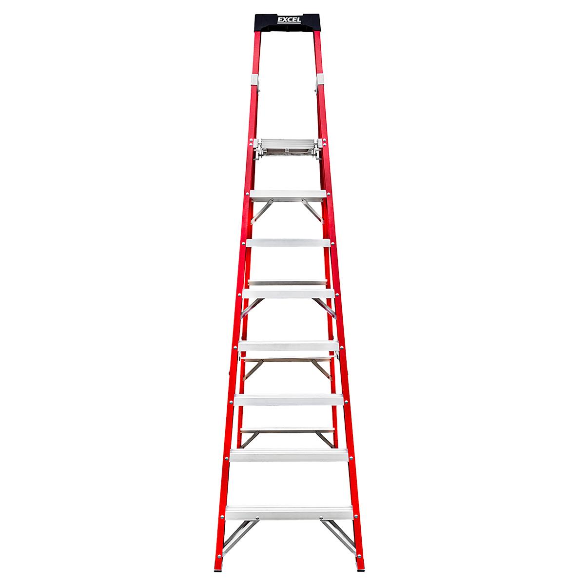 Excel Electricians Fibreglass Platform Step Ladder 8 Tread 2.51m EN131