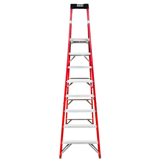 Excel Electricians Fibreglass Platform Step Ladder 8 Tread 2.51m EN131