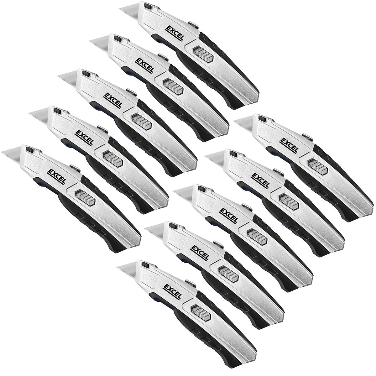 Excel Auto Reload Utility Knife with 5 Blades Pack of 10