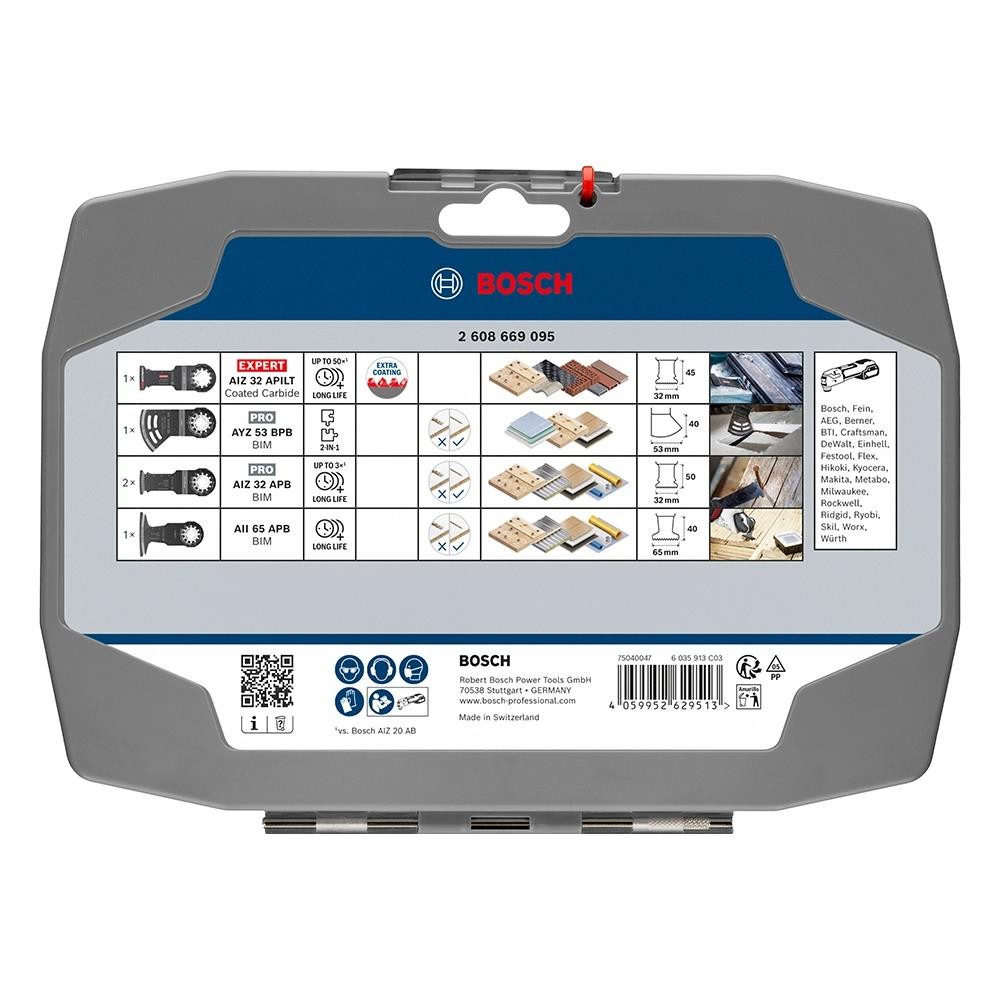 Bosch 5 Piece Electrician & Drywall Starlock Multi Tool Blade Set 2608669095