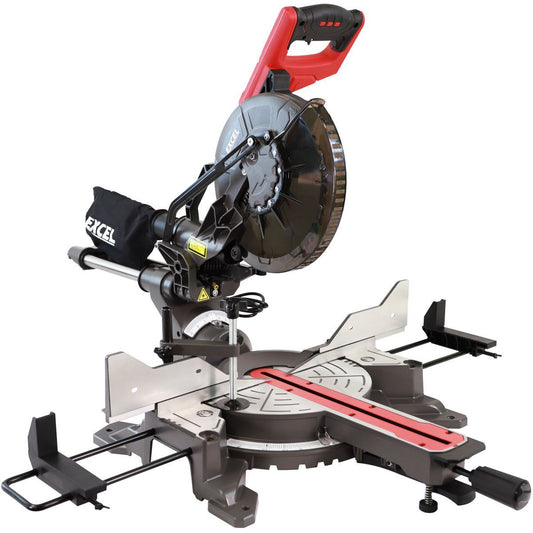 Excel 10" 255mm Sliding Mitre Saw Double Bevel 2000W/240V with Laser Item Condition Damaged Box