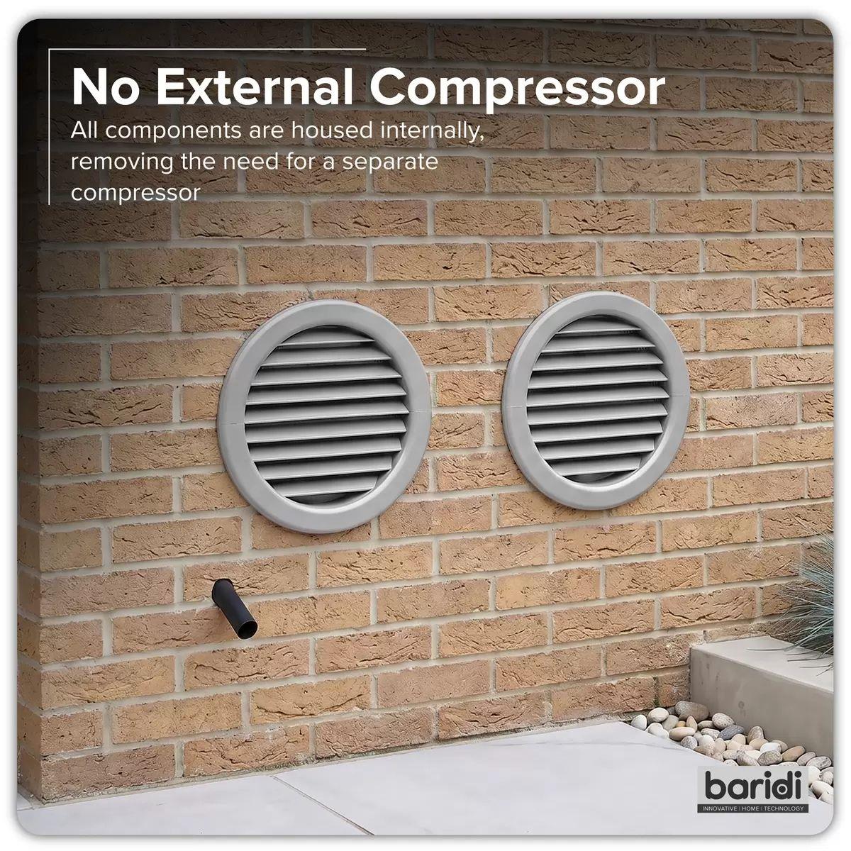 Sealey DH432 Baridi 4-in-1 Smart Monobloc Wall-Mounting Air Conditioning White 230V