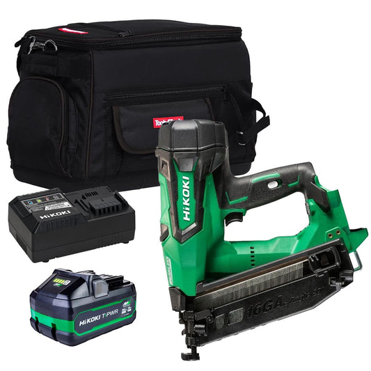 Hikoki NT1865DMBJ4Z 18V Brushless 16G Second Fix Nailer with 1 x 4.0Ah/8.0Ah Battery Charger & Bag