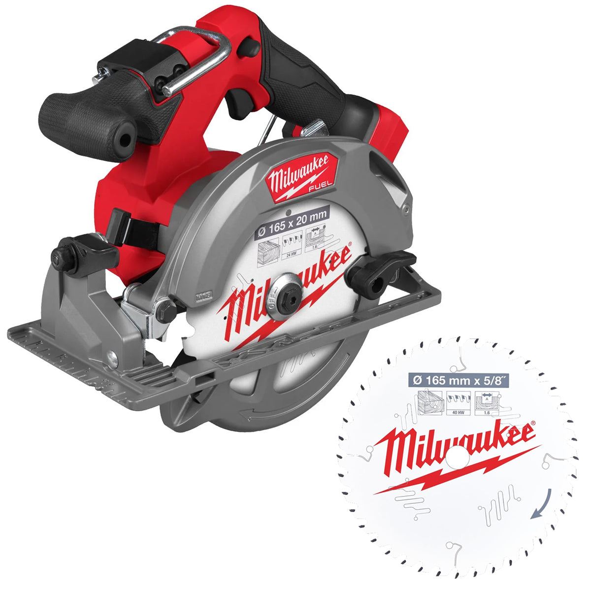 Milwaukee M18FCS552-0 M18 FUEL 18V Brushless 165mm Circular Saw with 40T Wood Blade