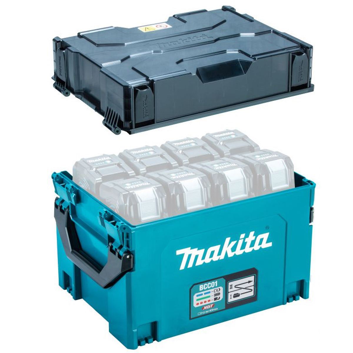Makita BCC01 40V XGT Battery Charging Makpac Case With 4 x Batteries