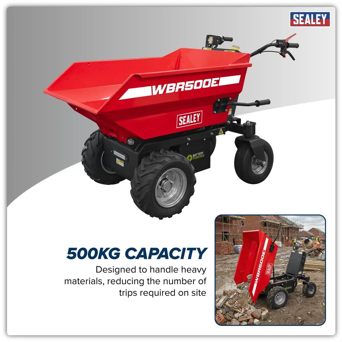 Sealey WBR500E 48V Electric Mini Dumper Weight Capacity 500kg & Bucket Capacity 236L