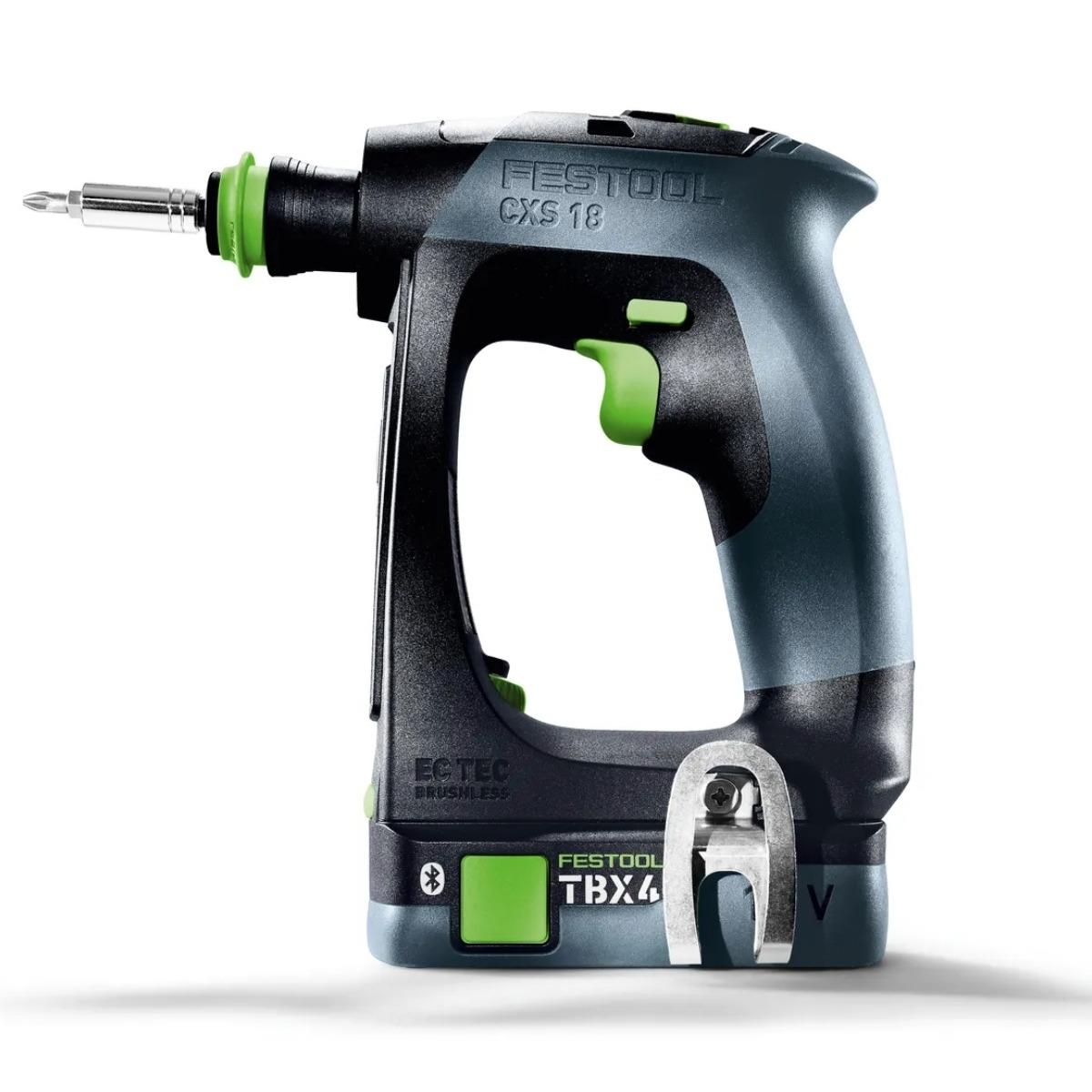 Festool CXS 18 TBX4,0 I-Plus 18V Brushless Drill Driver with 2 x 4.0Ah Battery & Charger in Systainer - 579346