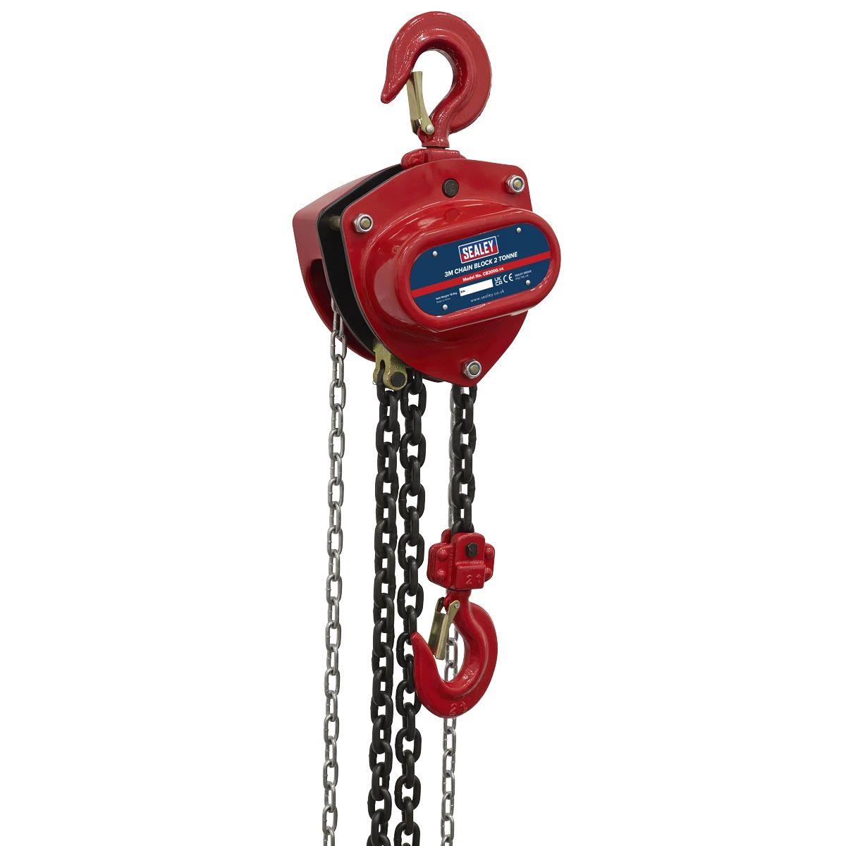 Sealey CB2000 2 Tonne Chain Block 3m Drop