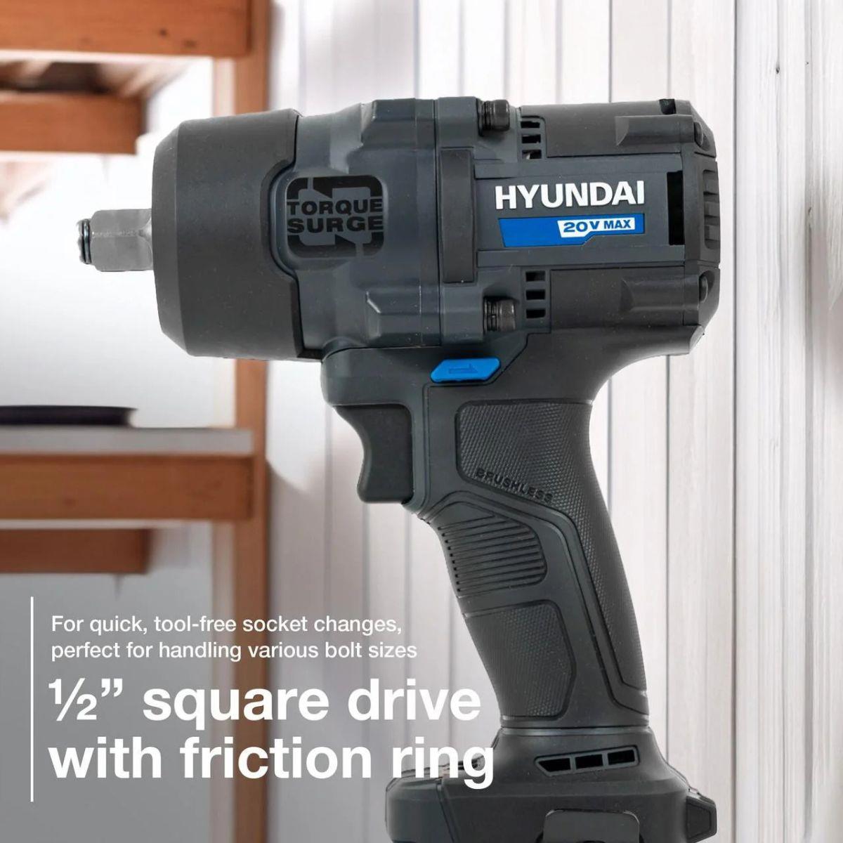 Hyundai IW20X-700 20V Cordless Impact Wrench, 700Nm High-Torque Body Only