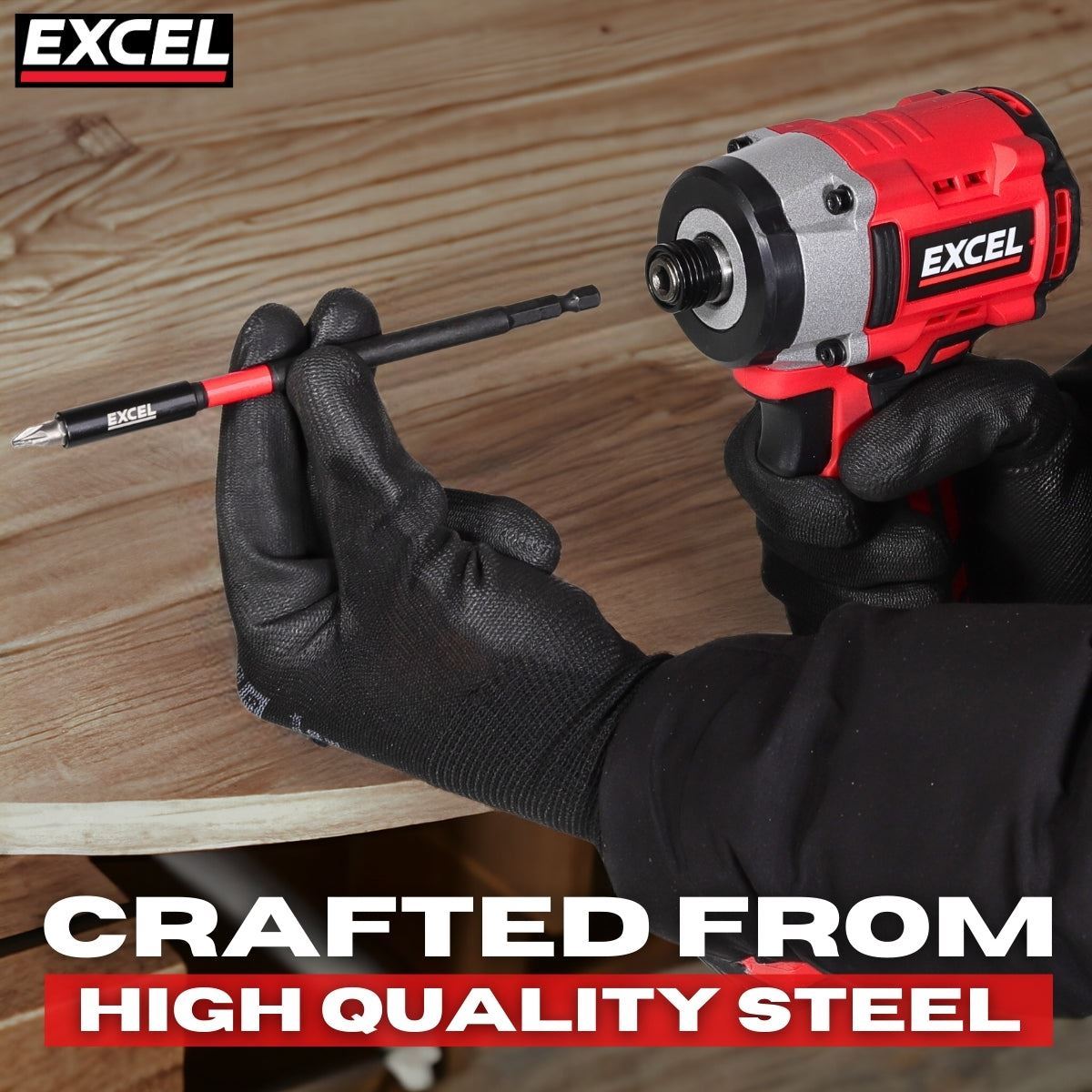 Excel Magnetic Impact Bit Holder 60mm, 150mm, 300mm with Blister Card