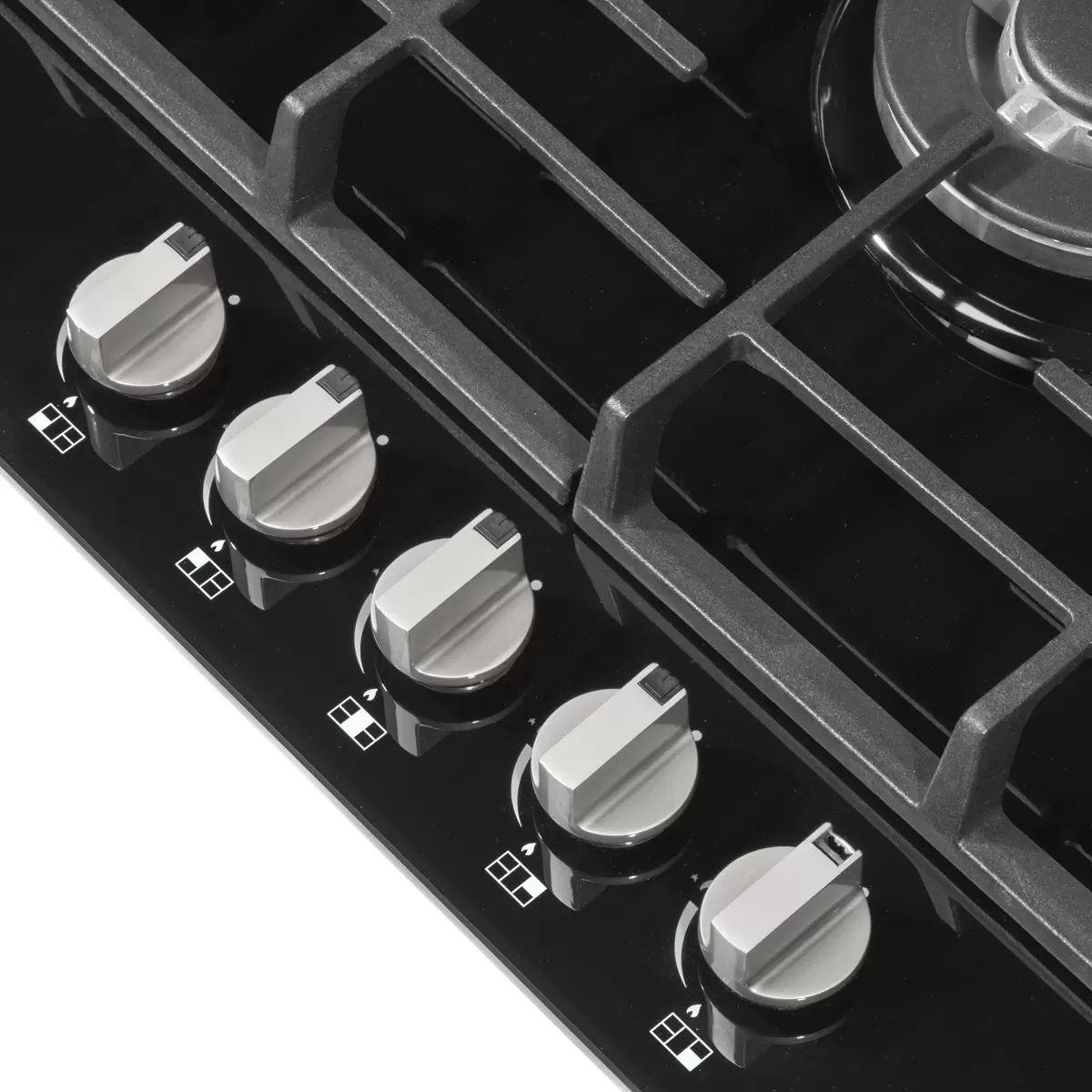 Sealey DH228 Baridi Gas Hob with 5 Cooking Zones 70cm Black 11W