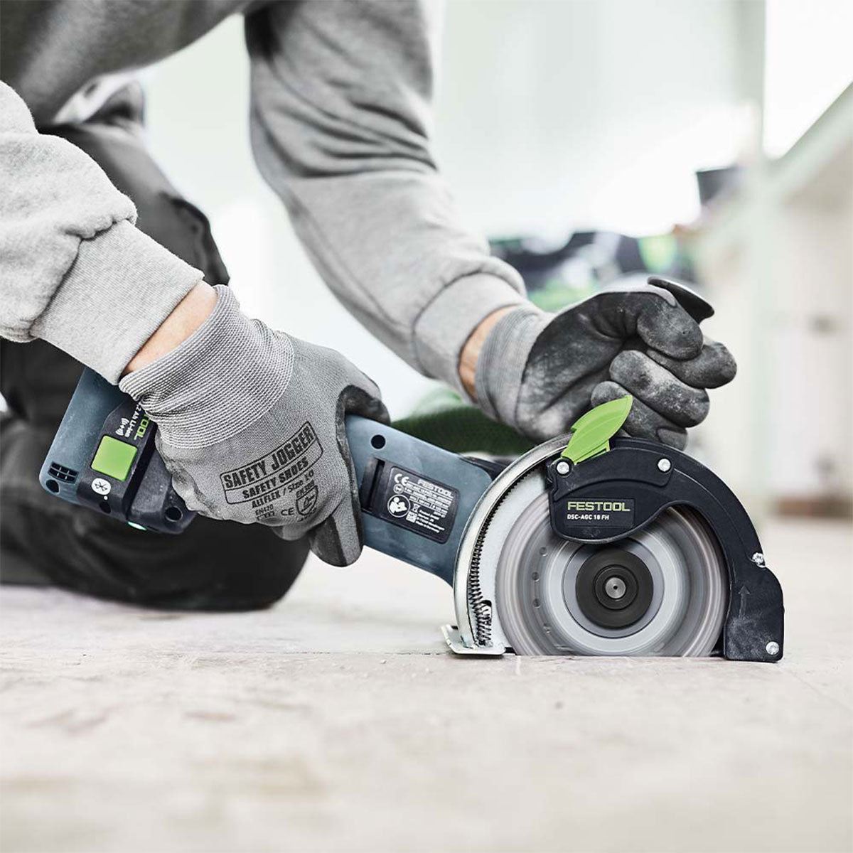 Festool AGC 18-125 EB-Basic GB 18V Brushless Angle Grinder with 1 x 8.0Ah Battery Charger & Case
