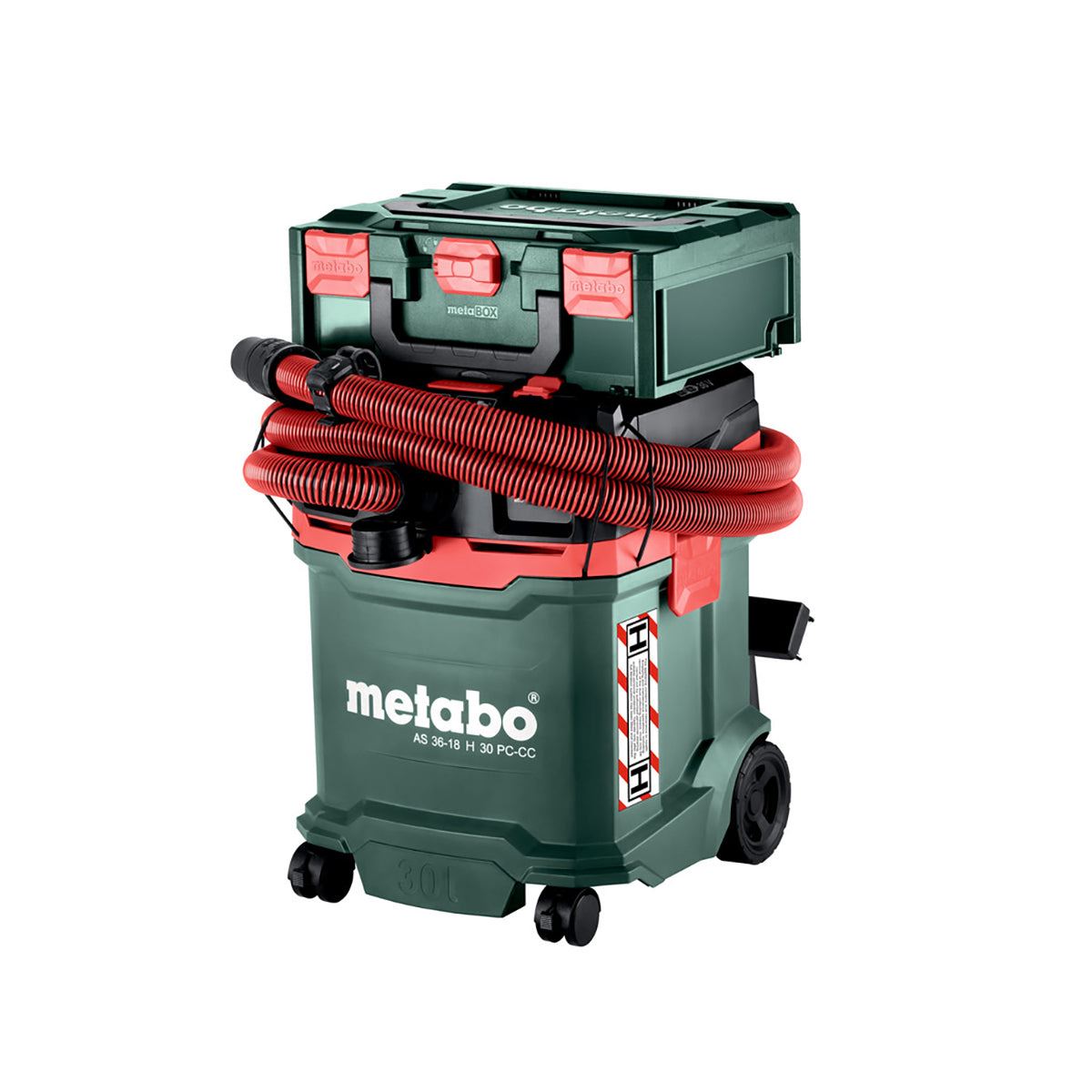Metabo AS 36-18 H 30 PC-CC 18V H-Class Vacuum Cleaner with 1 x 4.0Ah Battery & Charger