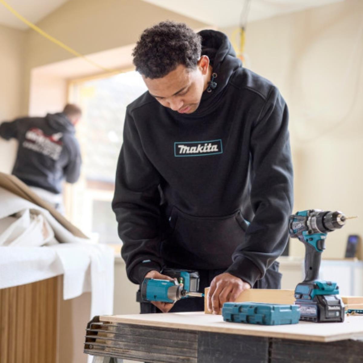 Makita MK104M Polar Fleece Origin Hoodie Black - Size XL