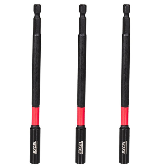 Excel 150mm Magnetic Impact Bit Holder with Blister Card Pack of 3