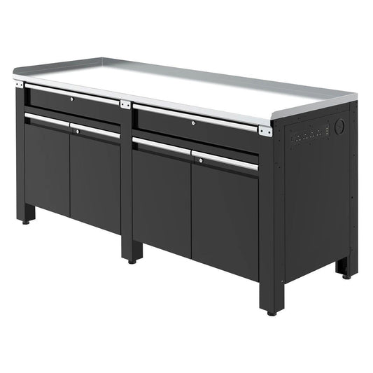 Sealey AP5020GS Premier Heavy-Duty Workbench with Galvanized Steel Worktop & Power Strip 2m