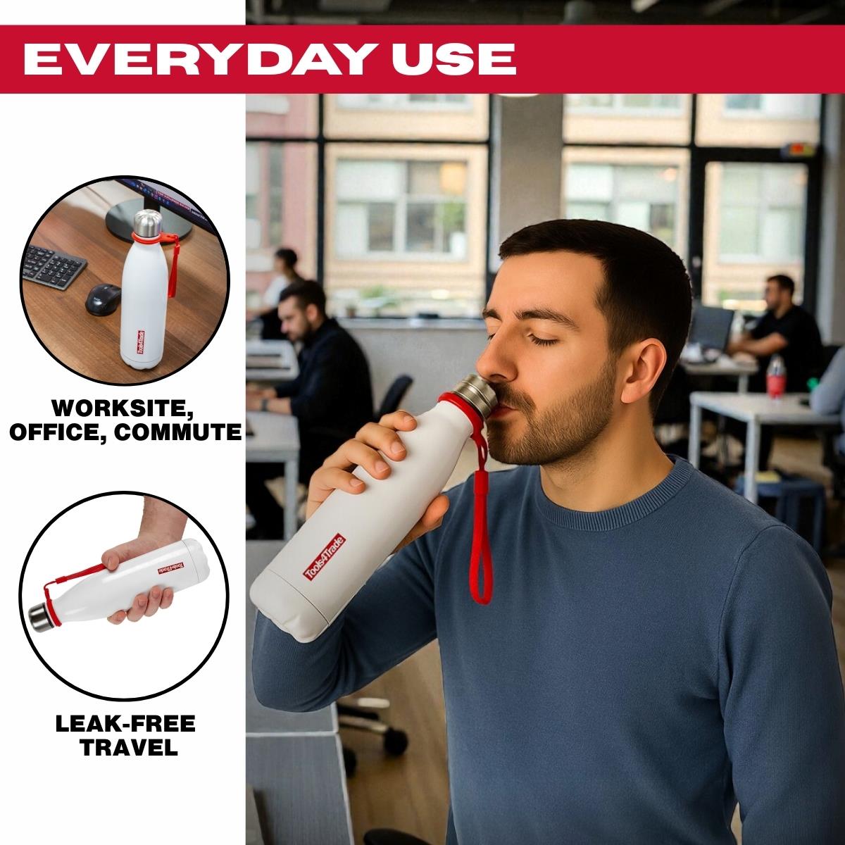 Tools4Trade Stainless Steel Water Bottle (750ml)