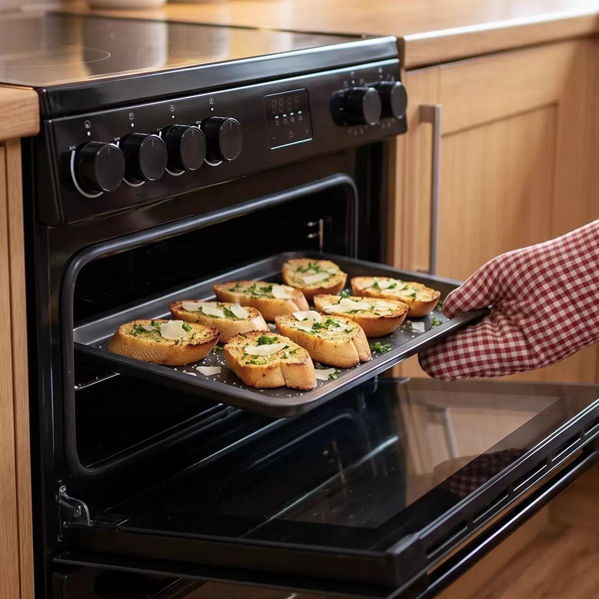 Sealey DH429 Baridi 60cm Freestanding Cooker with 99L Double Cavity & Ceramic Hob Black 240V