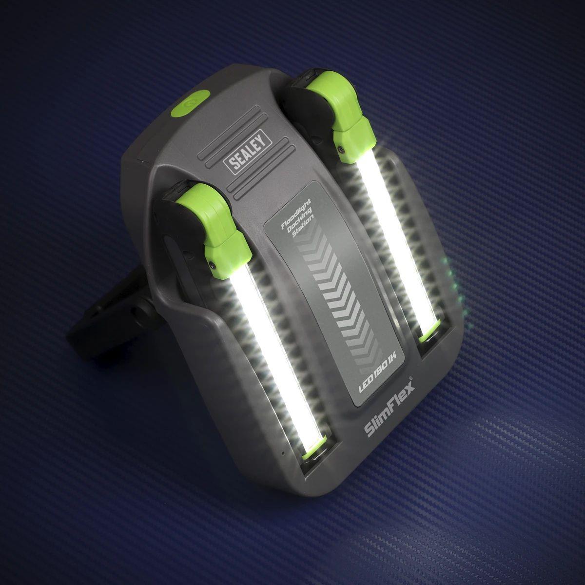Sealey LED1801K Rechargeable Floodlight/Folding Inspection Light Docking Station Kit