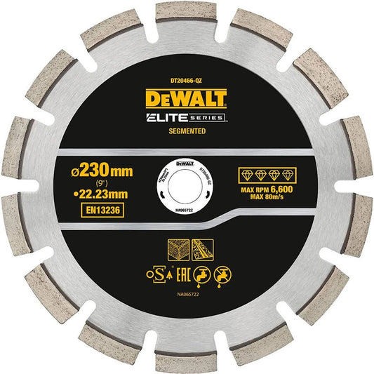 Dewalt 230mm Elite Series Asphalt Diamond Segmented Wheel Blade DT20466-QZ