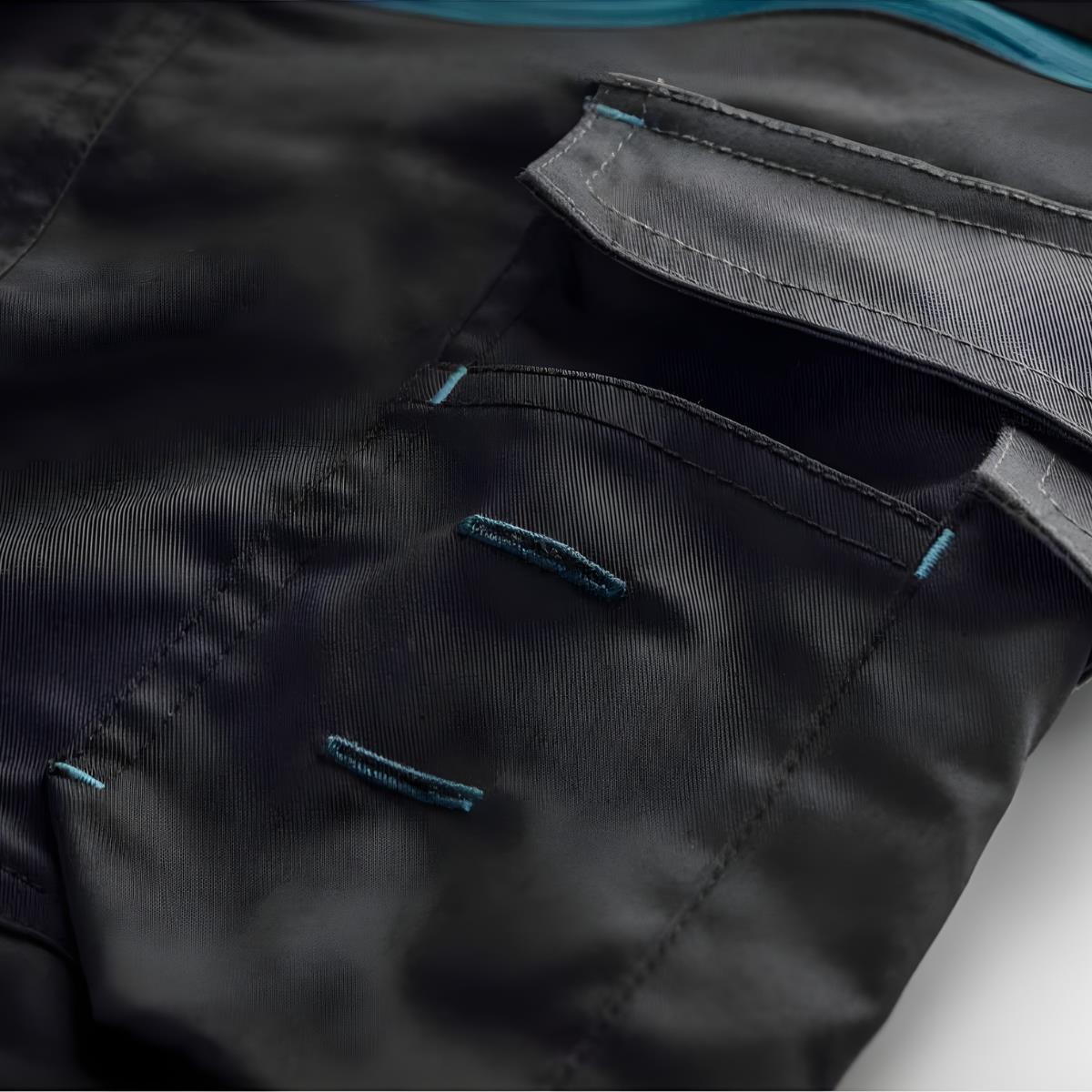 Makita MK303M Vector Stretch Trousers Slim Fit Black - L31