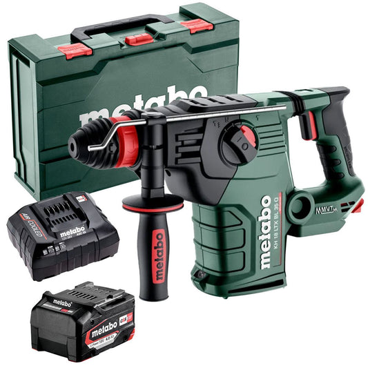 Metabo KH 18 LTX BL 35 Q 18V Brushless 3 Mode SDS+ Rotary Hammer Drill with 1 x 4.0Ah Battery Charger & Metabox
