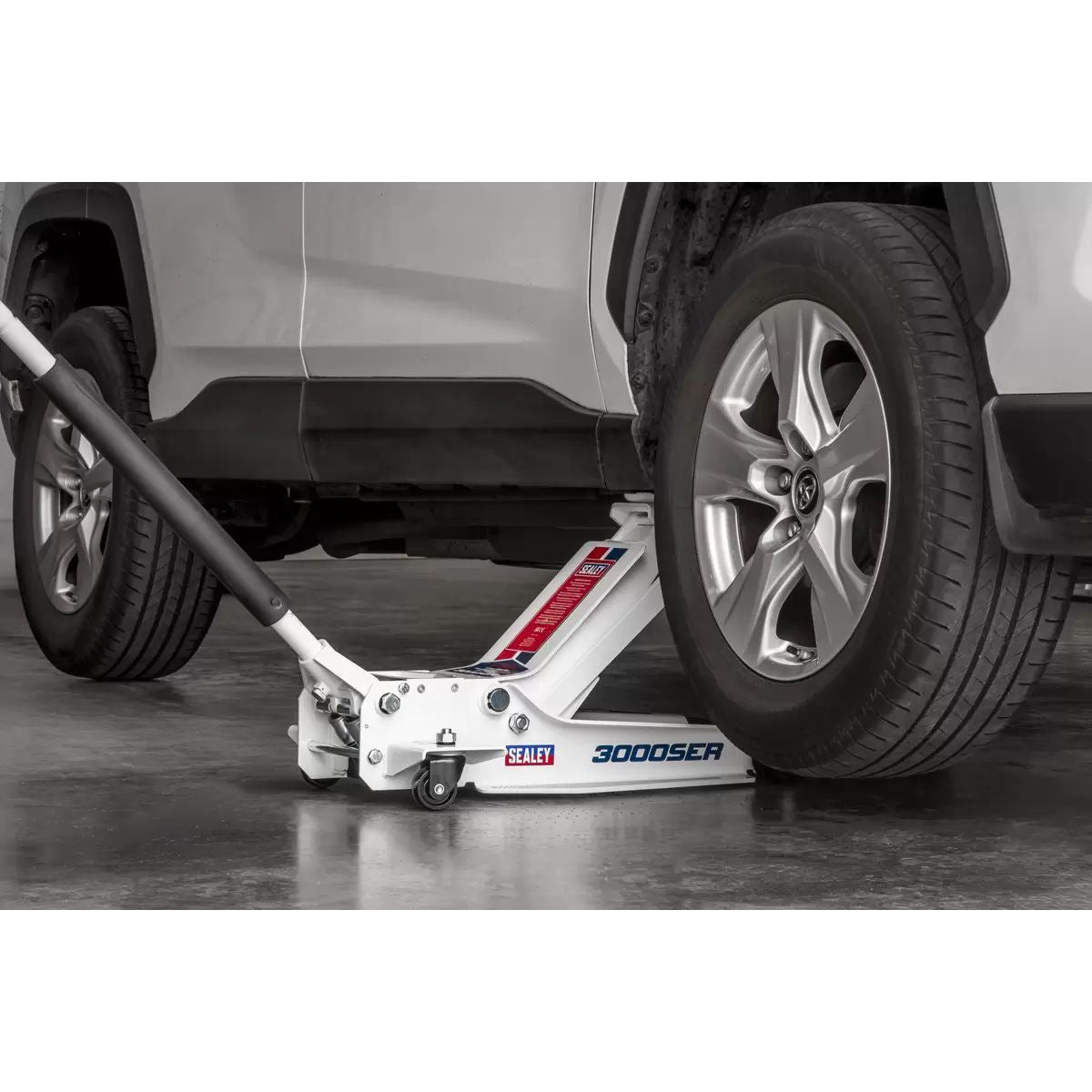 Sealey 3000SER Trolley Jack 3 Tonne Low Profile Rocket Lift