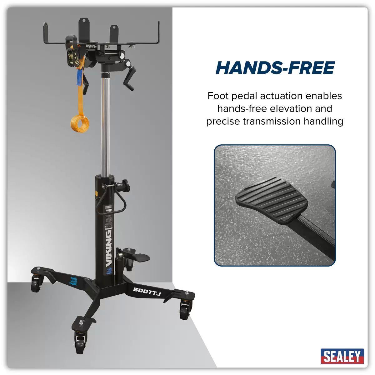 Sealey 500TTJ Transmission Jack 0.5tonne Vertical Telescopic