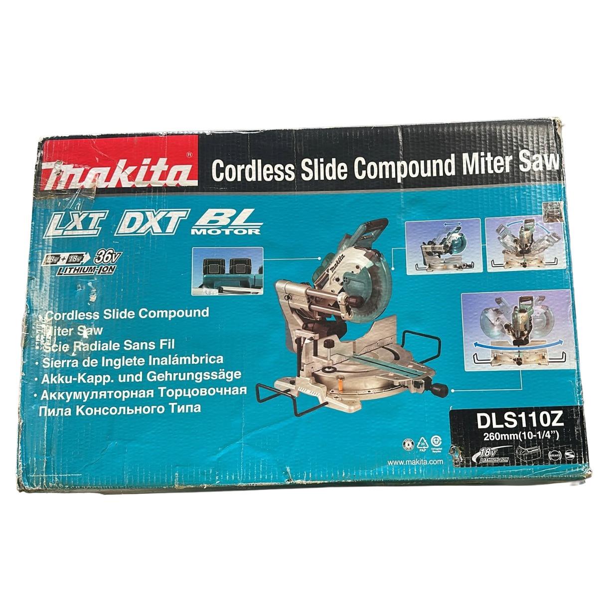 Makita DLS110Z 36V Brushless 260mm Slide Compound Mitre Saw Body Only Item Condition Damaged Box