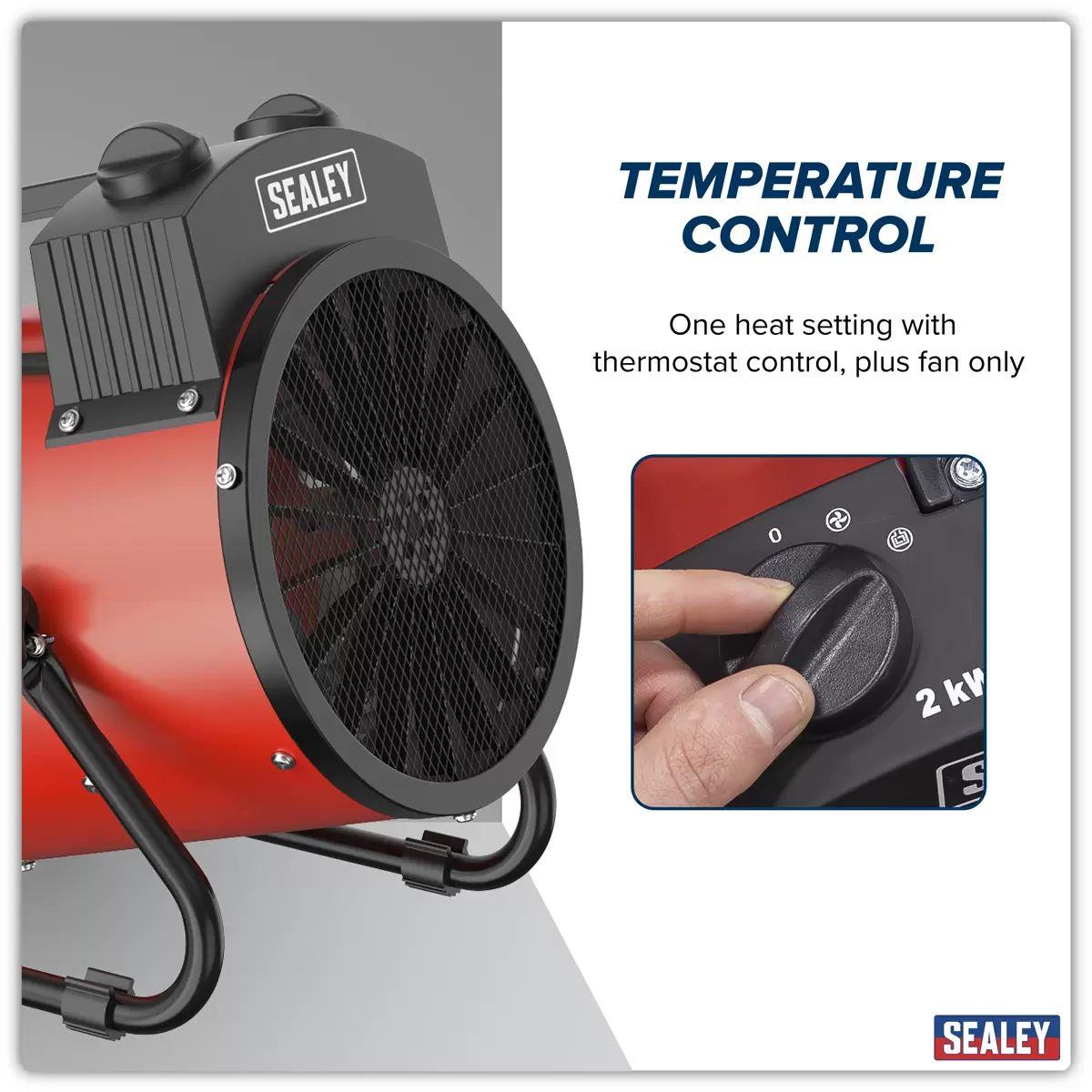 Sealey EH2001 Industrial Fan Heater High-Power Heating for Workshops & Garages 2kW
