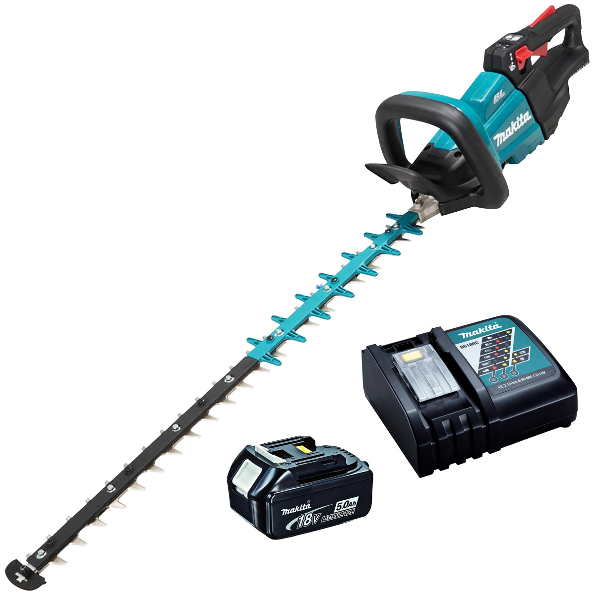 Makita DUH751RT 18V Brushless Hedge Trimmer 75cm with 1 x 5.0Ah Battery & Charger